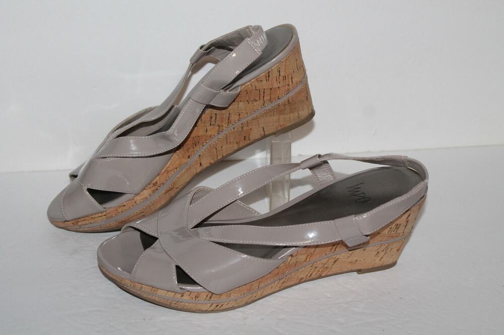 Impo Granduer Wedge Sandals, Women’s 7.5, #6237838, Gray Cork, Platform